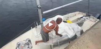 A man survived Hurricane Milton while in a boat tied to the shore