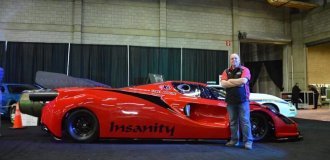 A Canadian has built a sports car with jet engines (3 photos + 1 video)