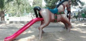 Подборка смешного и провального дизайна детских площадок (20 фото)