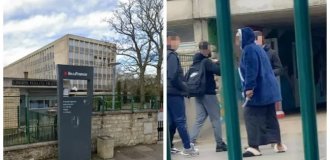 In France, a mother and her sons armed themselves with knives and went to school to deal with their offenders (5 photos)