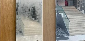 В музее Тайваня экспонат приняли за грязное зеркало (3 фото)