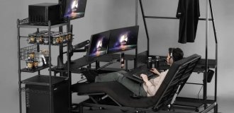 Геймерскую кровать Bauhutte Electric Gaming Bed 2 выпустили в Японии (3 фото + видео)