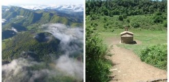 Скромная одинокая святыня, скрывающаяся в сердце древнего вулкана (19 фото)