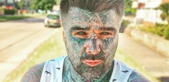 Самый  татуированный мужчина Британии пожаловался властям на то,  что он не может смотреть порно из-за нового закона (4  фото)