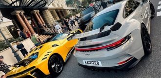 A camouflaged Porsche 911 with Ukrainian license plates was spotted in Monaco (2 photos)