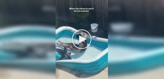 Дешевый бассейн со скидкой не выдержал воду: классический фейл