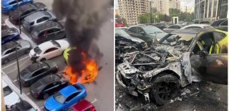 Россиянин сжёг дорогую машину соседа из-за громкого выхлопа и привычки парковаться как попало (4 фото + 3 видео)