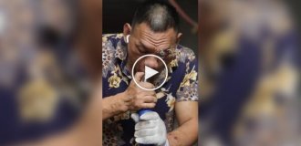 Китайский стеклодув с 30-летним стажем