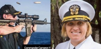 US destroyer commander fired and replaced by female captain for photo with upside-down sight (5 photos)