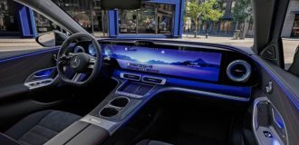 Электрический Mercedes-Benz C-класса получил гигантский экран (3 фото)