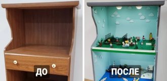 18 примеров того, как люди переделали старые вещи во что-то новое, полезное и очень крутое (19 фото)