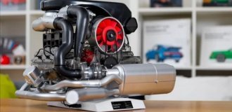 Двигатель Porsche 911 Turbo превратился в домашний конструктор (4 фото)