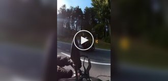 Мотоциклист не вписался в поворот