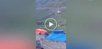 Transporting a helicopter by air ended in complete failure