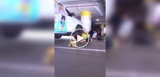 A seven-year-old gymnast from India skated under 20 cars