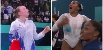 A gymnast from Romania had her bronze taken away in favor of an American athlete (3 photos + 1 video)