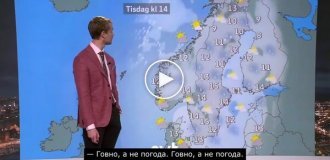 A typical weather forecast from a Swedish weather forecaster