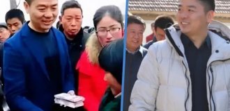 A man gave money to people from his native village when he became a billionaire (4 photos + 1 video)