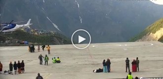 Helicopter hard landing in India