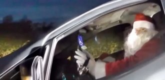 Северный полюс уже не тот!: Санту и миссис Клаус остановили за превышение скорости (5 фото + 1 видео)