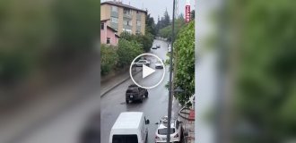 Авария из-за разлитого дизельного топлива