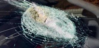 В электрокар Tesla попал метеорит: водителя спас автопилот FSD (3 фото)