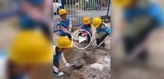 Labor lessons in a Chinese kindergarten