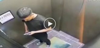 The guy got scared, thinking that he was stuck in the elevator - but there is one thing