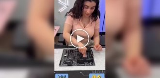Дівчина, яка любить збирати комп'ютери