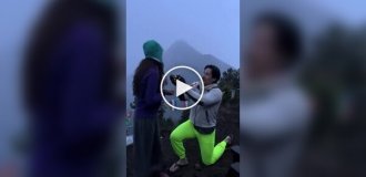 A spectacular ending to a marriage proposal