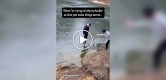 Спасение на тонком льду… и полный провал!