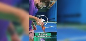 Table tennis serve training