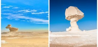 Как египетская пустыня превратилась в лунный пейзаж (26 фото + 1 видео)