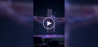 A church in the US organized a drone show on Christmas