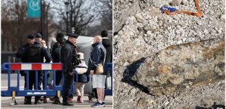 A time bomb was found near one of the train stations in Paris WWII (3 photos + 2 videos)