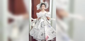 Эффектный наряд для школьного показа мод