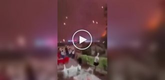 In China, a drone show suddenly turned into a "rain of fire"