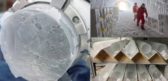 Учёные изучают добытый в Антарктиде лёд возрастом 1,5 млн лет (4 фото + 1 видео)