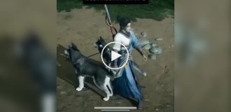 Забавный маунт в китайской компьютерной игре