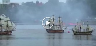 In Britain they conduct naval battles of radio-controlled sailing ships