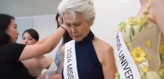 80-year-old grandmother became a finalist for Miss Universe in South Korea (4 photos + 1 video)