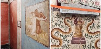 A small house decorated with erotic frescoes was found during excavations in Pompeii (2 photos + 2 videos)