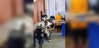 An incident at a medieval combat tournament