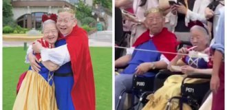 Самая счастливая пара китайского Диснейленда (1 фото + 3 видео)