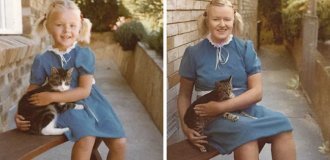 35 Family Photos That Were Recreated Many Years Later (35 photo)