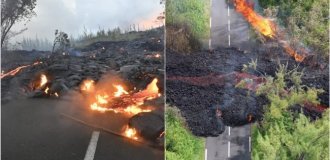 Вулканический  блокпост: один из самых активных вулканов мира парализовал жизнь  на французском острове (1 фото + 3 видео)