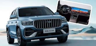 Обновлённый Geely Monjaro получил новый салон (9 фото)