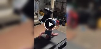 Удивительное мастерство вращения на голове