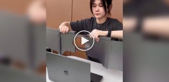 An interesting solution when there is not enough monitor on a laptop