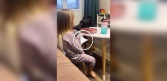 Профессиональный попрошайка за работой